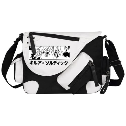 Noowye Hisoka Schultertasche Anime Chrollo Lucilfer Messenger Bag Shalnark Umhängetasche für Frauen und Männer - Große Tasche mit mehreren Fächern von Noowye