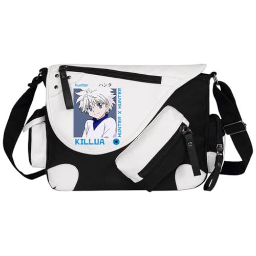 Noowye Hisoka Schultertasche Anime Chrollo Lucilfer Messenger Bag Shalnark Umhängetasche für Frauen und Männer - Große Tasche mit mehreren Fächern von Noowye