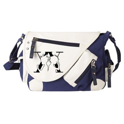 Noowye Hisoka Schultertasche Anime Chrollo Lucilfer Messenger Bag Shalnark Umhängetasche für Frauen und Männer - Große Tasche mit mehreren Fächern von Noowye