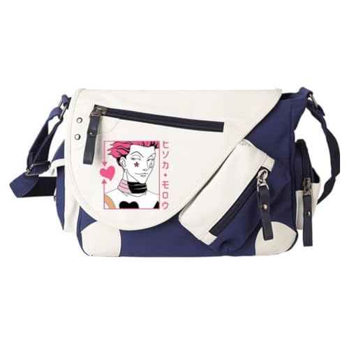 Noowye Hisoka Schultertasche Anime Chrollo Lucilfer Messenger Bag Shalnark Umhängetasche für Frauen und Männer - Große Tasche mit mehreren Fächern von Noowye