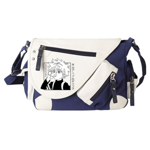 Noowye Hisoka Schultertasche Anime Chrollo Lucilfer Messenger Bag Shalnark Umhängetasche für Frauen und Männer - Große Tasche mit mehreren Fächern von Noowye