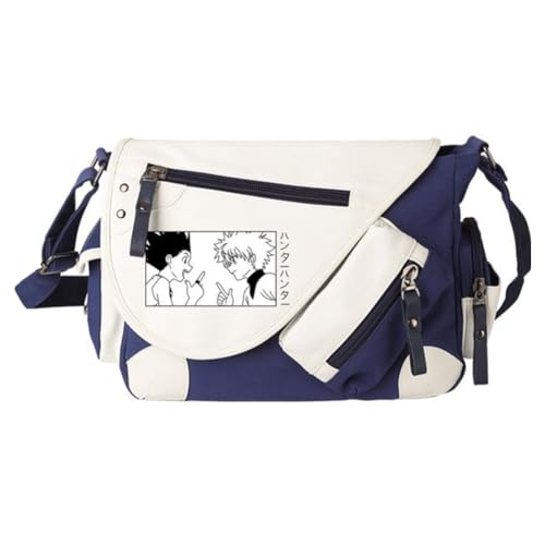 Noowye Hisoka Schultertasche Anime Chrollo Lucilfer Messenger Bag Shalnark Umhängetasche für Frauen und Männer - Große Tasche mit mehreren Fächern von Noowye