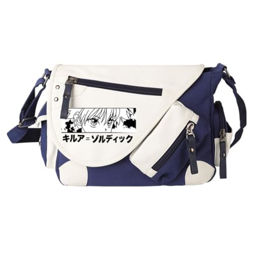 Noowye Hisoka Schultertasche Anime Chrollo Lucilfer Messenger Bag Shalnark Umhängetasche für Frauen und Männer - Große Tasche mit mehreren Fächern von Noowye