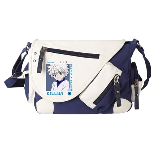 Noowye Hisoka Schultertasche Anime Chrollo Lucilfer Messenger Bag Shalnark Umhängetasche für Frauen und Männer - Große Tasche mit mehreren Fächern von Noowye