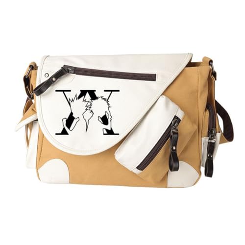 Noowye Hisoka Schultertasche Anime Chrollo Lucilfer Messenger Bag Shalnark Umhängetasche für Frauen und Männer - Große Tasche mit mehreren Fächern von Noowye