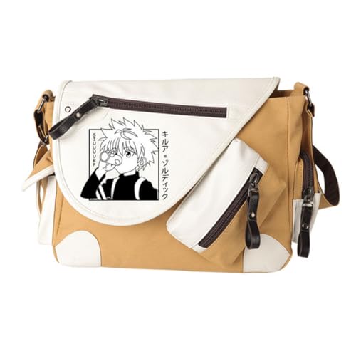 Noowye Hisoka Schultertasche Anime Chrollo Lucilfer Messenger Bag Shalnark Umhängetasche für Frauen und Männer - Große Tasche mit mehreren Fächern von Noowye