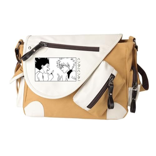 Noowye Hisoka Schultertasche Anime Chrollo Lucilfer Messenger Bag Shalnark Umhängetasche für Frauen und Männer - Große Tasche mit mehreren Fächern von Noowye