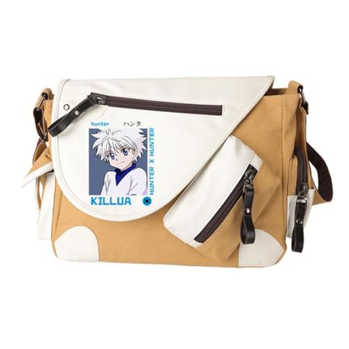 Noowye Hisoka Schultertasche Anime Chrollo Lucilfer Messenger Bag Shalnark Umhängetasche für Frauen und Männer - Große Tasche mit mehreren Fächern von Noowye