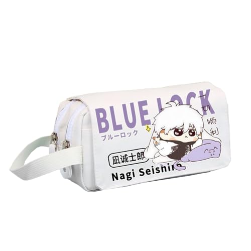 Noowye Seishiro Nagi Mäppchen Anime Isagi Yoichi Federmäppchen Rin Itoshi/REO Mikage Federtaschen Cartoon Charakter Stiftetasche Schreibwaren Tasche für Studenten von Noowye