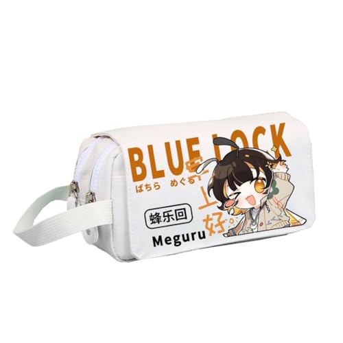 Noowye Seishiro Nagi Mäppchen Anime Isagi Yoichi Federmäppchen Rin Itoshi/REO Mikage Federtaschen Cartoon Charakter Stiftetasche Schreibwaren Tasche für Studenten von Noowye