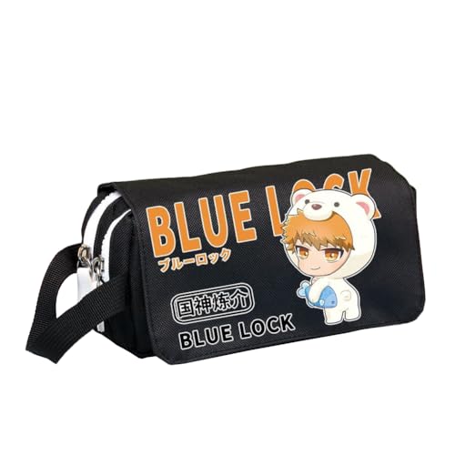 Noowye Seishiro Nagi Mäppchen Anime Isagi Yoichi Federmäppchen Rin Itoshi/REO Mikage Federtaschen Cartoon Charakter Stiftetasche Schreibwaren Tasche für Studenten von Noowye