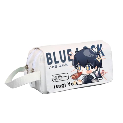 Noowye Seishiro Nagi Mäppchen Anime Isagi Yoichi Federmäppchen Rin Itoshi/REO Mikage Federtaschen Cartoon Charakter Stiftetasche Schreibwaren Tasche für Studenten von Noowye