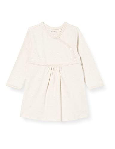 Noppies Baby Baby-Mädchen G Dress ls Nevada Kinderkleid, RAS1202 Oatmeal-P611, 56 von Noppies