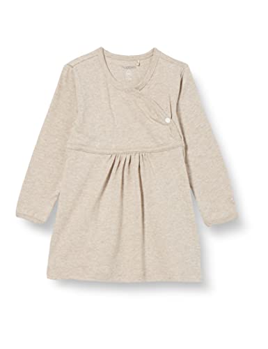 Noppies Baby Baby-Mädchen G Dress ls Nevada Kinderkleid, Taupe Melange-P757, 62 von Noppies