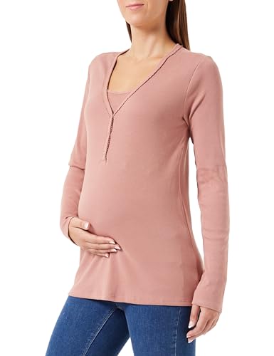 Noppies Maternity Damen Amala Nursing Rib Pyjama top LS Nachthemd, Burlwood-N143, M/L von Noppies