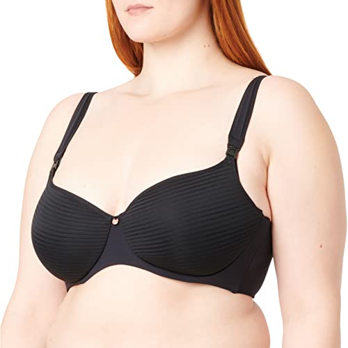 Gepolsterter Still-BH Spacer Stripe Nursing Bra - Farbe: Black - Größe: B75 von Noppies