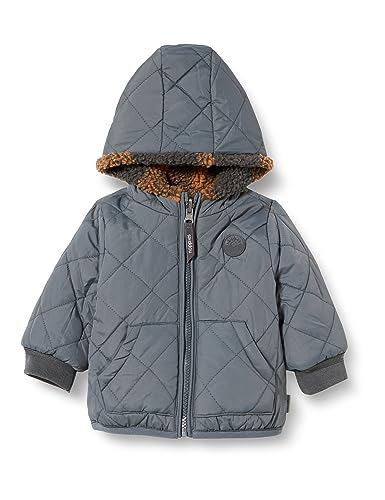 Noppies Baby Baby-Jungen Boys Jacket TICE Reversible Jacke, Dust Grey-N085, 68 von Noppies