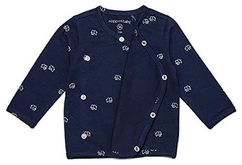 Noppies Baby Langarmshirt Arlington Rundhalsausschnitt mit Holzknöpfen GOTS Bio-Baumwolle (Navy (Marine), 56) von Noppies