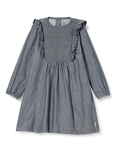 Noppies Baby-Mädchen G Dress LS Maroth Kinderkleid, Grey Denim-P328, 56 von Noppies