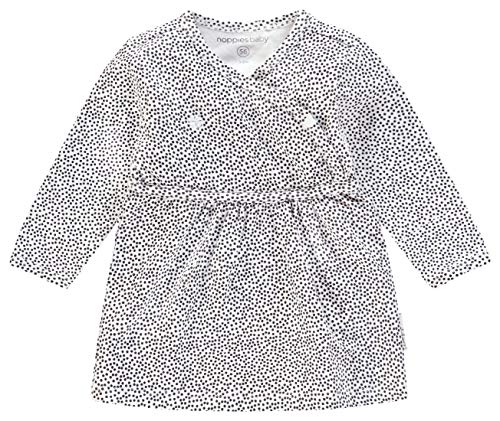 Noppies Baby-Mädchen G Dress ls Mattie Kleid, Weiß (White C001), Neugeboren (Herstellergröße: 44) von Noppies