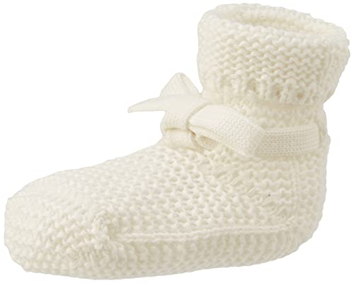 Noppies Baby Unisex Kinder U Booties knit Nelson, White - C001, 62 EU von Noppies