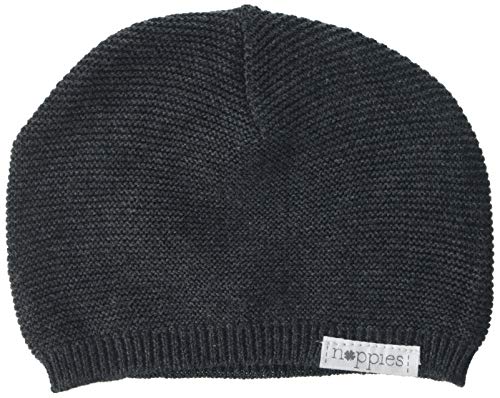 Noppies Baby-Unisex U Hat Knit Zola Mütze, Grau (Dark Grey Melange C238), One Size (Herstellergröße: 3M-6M) von Noppies