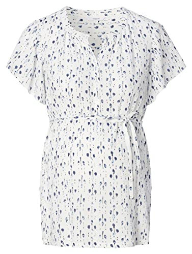 Noppies Damen Blouse Duzce Nursing Short Sleeve All Over Print Bluse, Jet Stream - P638, 36 EU von Noppies