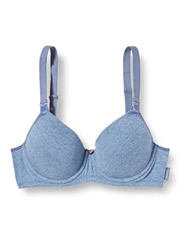 Noppies Damen Cotton Comfort Nursing Bra Gepolsterter BH, Light Blue Melange - P972, 70F EU von Noppies