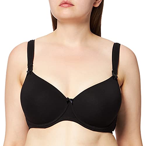 Noppies Damen Cotton Comfort Nursing Bra Umstands-BH, Schwarz (Black C270), F(Herstellergröße: F90) von Noppies