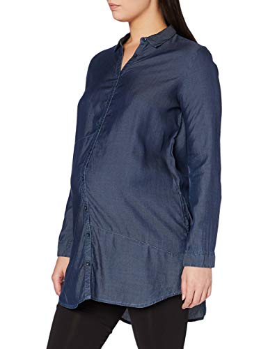 Noppies Damen Denim/Tencel Blouse Umstandsbluse, Blau (Mid Bleu C300), 44 (Herstellergröße: XXL) von Noppies