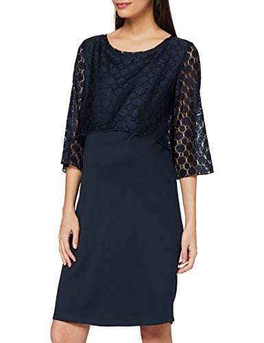 Noppies Damen Dress 3/4 SLV Marron Kleid, Blau (Dark Blue C165), 36 (Herstellergröße: S) von Noppies