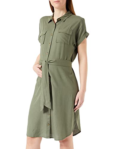 Noppies Damen Dress Belem Nursing Short Sleeve Kleid, Dusty Olive - P520, 44 EU von Noppies