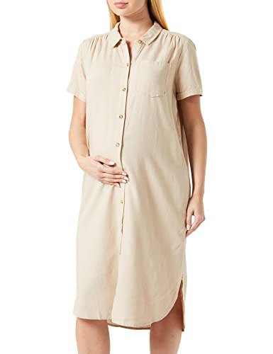 Noppies Damen Dress Chofu Nursing Short Sleeve Kleid, White Pepper - P427, 44 EU von Noppies