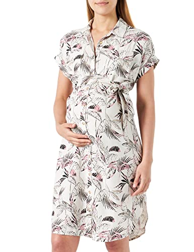 Noppies Damen Dress Colombo Nursing Short Sleeve All Over Print Kleid, Pristine - N021, 40 EU von Noppies