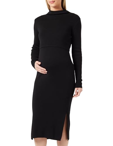 Noppies Damen Dress Foumbot Nursing Long Sleeve Kleid, Black - P090, 40 EU von Noppies