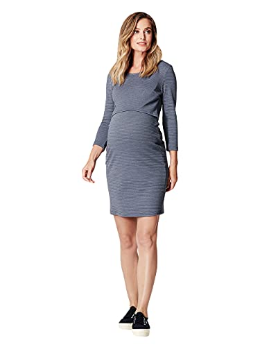 Noppies Damen Dress Nurs 3/4 SLV Zinnia Kleid, Blau (Nightshadow Blue P501), 40 (Herstellergröße: L) von Noppies