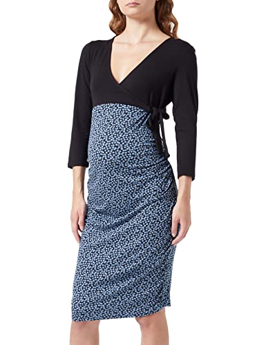 Noppies Damen Dress Olney Nursing 3/4 Sleeve Allover Print Kleid, Black - P090, 38 EU von Noppies