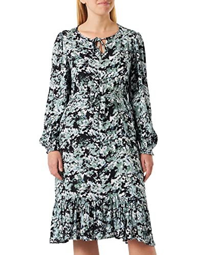 Noppies Damen Dress Overlea Long Sleeve Allover Print Kleid, Black - P090, 34 EU von Noppies