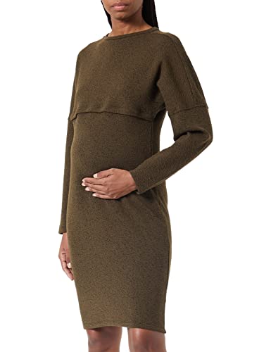 Noppies Damen Dress Riva Nursing Long Sleeve Kleid, Dark Olive - P981, 34 EU von Noppies