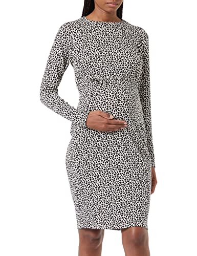 Noppies Damen Dress Rolla Nursing Long Sleeve Allover Pint Kleid, Oatmeal - P807, 44 EU von Noppies