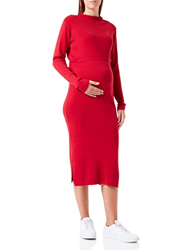 Noppies Damen Dress Sesser Nursing Long Sleeve Kleid, Jester Red - P977, 38 EU von Noppies