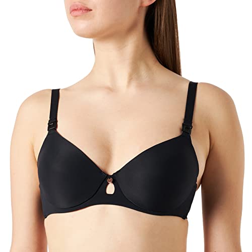 Noppies Damen Honolulu Supreme Comfort Nursing Bra Gepolsterter BH, Black - P090, 70G EU von Noppies