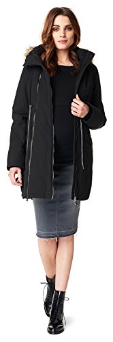 Noppies Damen Jacket Malin 2-Way Umstandsjacke, Schwarz, S von Noppies