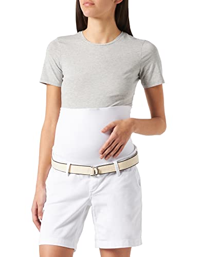 Noppies Damen Over the Belly Leland Shorts, Every Day White - P150, 40 EU von Noppies