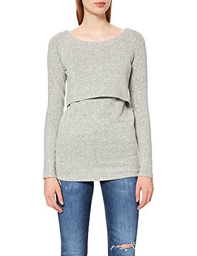 Noppies Damen Top Nurs Lane Umstandslangarmshirt, Grey Melange, XXL EU von Noppies