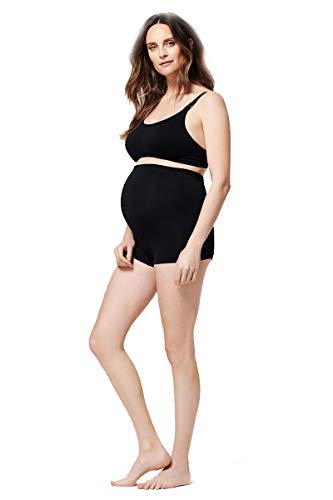 Noppies Damen Umstands Unterhose Seamless Shorts Long Nahtloser Panty Unterhose (Black (006), 40 (Herstellergröße: M/L)) von Noppies