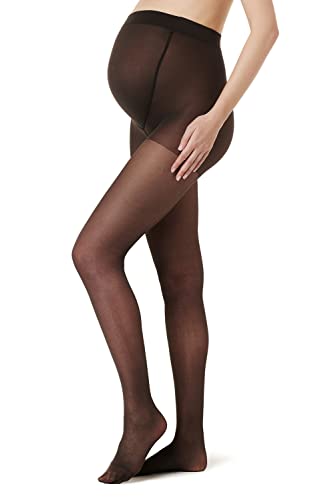 Noppies Maternity Damen 2-Pack Maternity Tights 20 Den Strumpfhose, Black-P090, S/M von Noppies