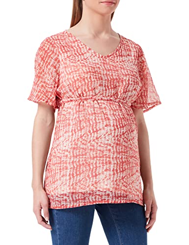 Noppies Maternity Damen Blouse Short Sleeve Maddy Bluse, Hot Sauce-P887, M von Noppies