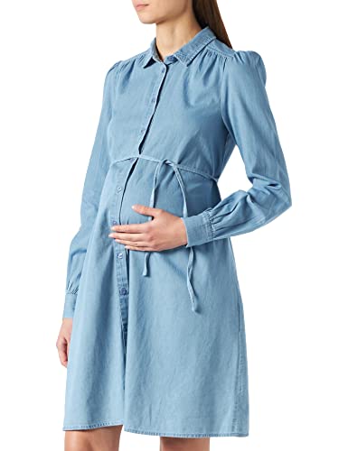 Noppies Maternity Damen Dress Nursing Long Sleeve Kaly Kleid, Acid Blue-P538, M von Noppies