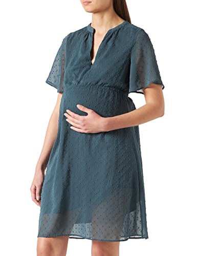 Noppies Maternity Damen Dress Nursing Short Sleeve Laurel Kleid, Dark Slate-P558, XS von Noppies